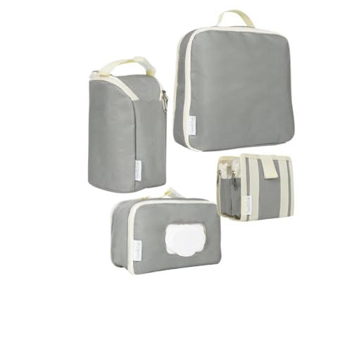 Diaper Bag Organizer Set – Travel Packing Cubes for Baby Essentials, Newborn Must Haves, Diaper Bag Accessories, Wipes Pouch, Snack Pouch – For Boys, Girls, and On-the-Go Parents