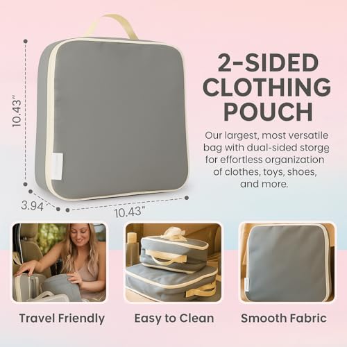 Diaper Bag Organizer Set – Travel Packing Cubes for Baby Essentials, Newborn Must Haves, Diaper Bag Accessories, Wipes Pouch, Snack Pouch – For Boys, Girls, and On-the-Go Parents